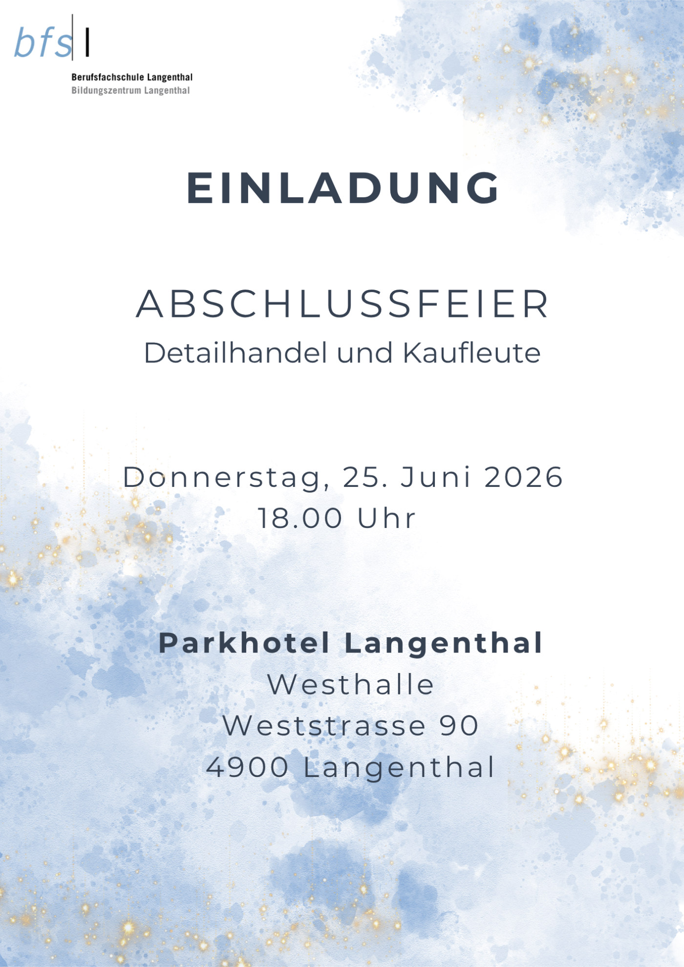 Abschlussfeier Detailhandel und Kaufleute,  Lernende Standort Langenthal