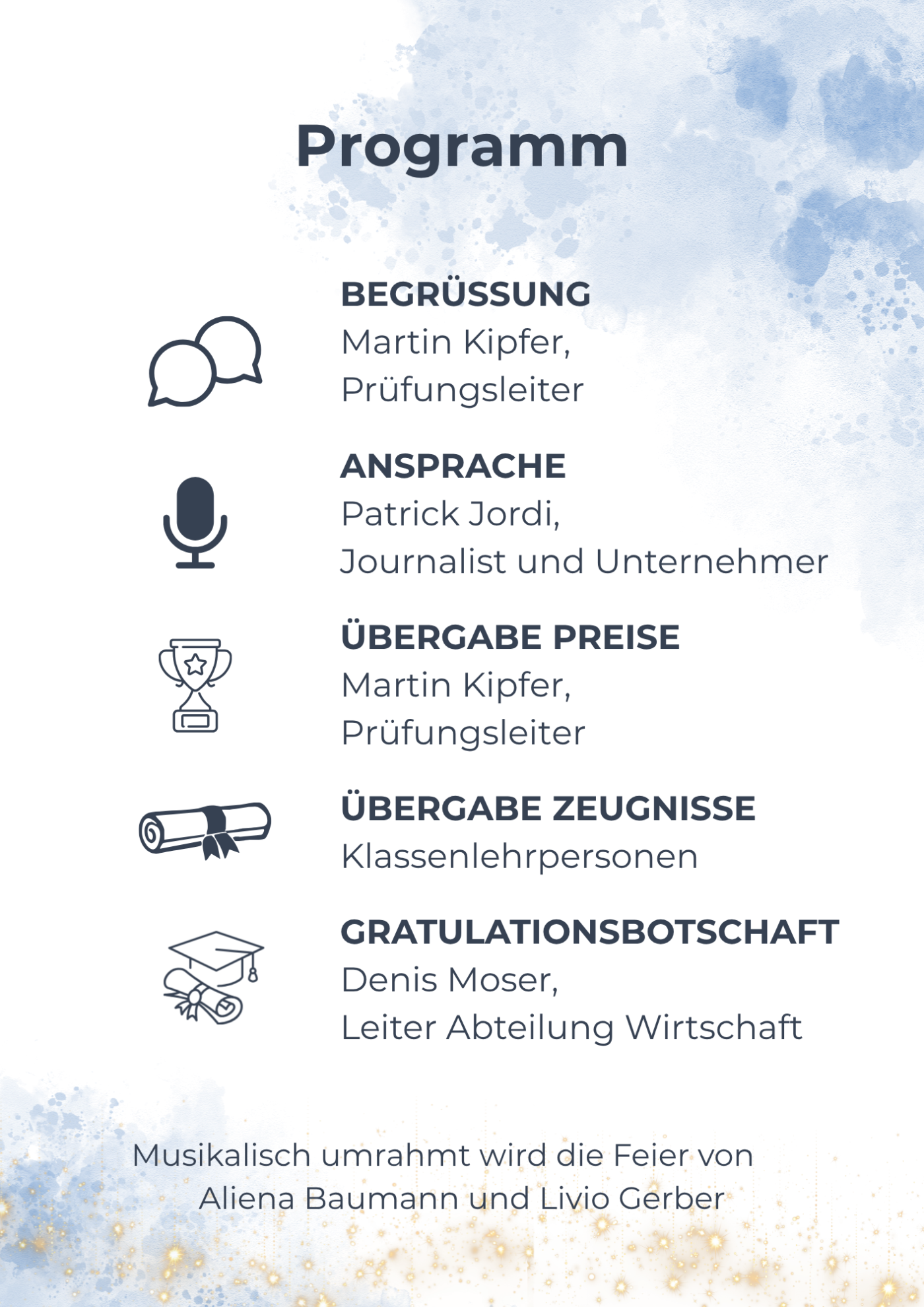 Abschlussfeier Detailhandel und Kaufleute,  Lernende Standort Langenthal