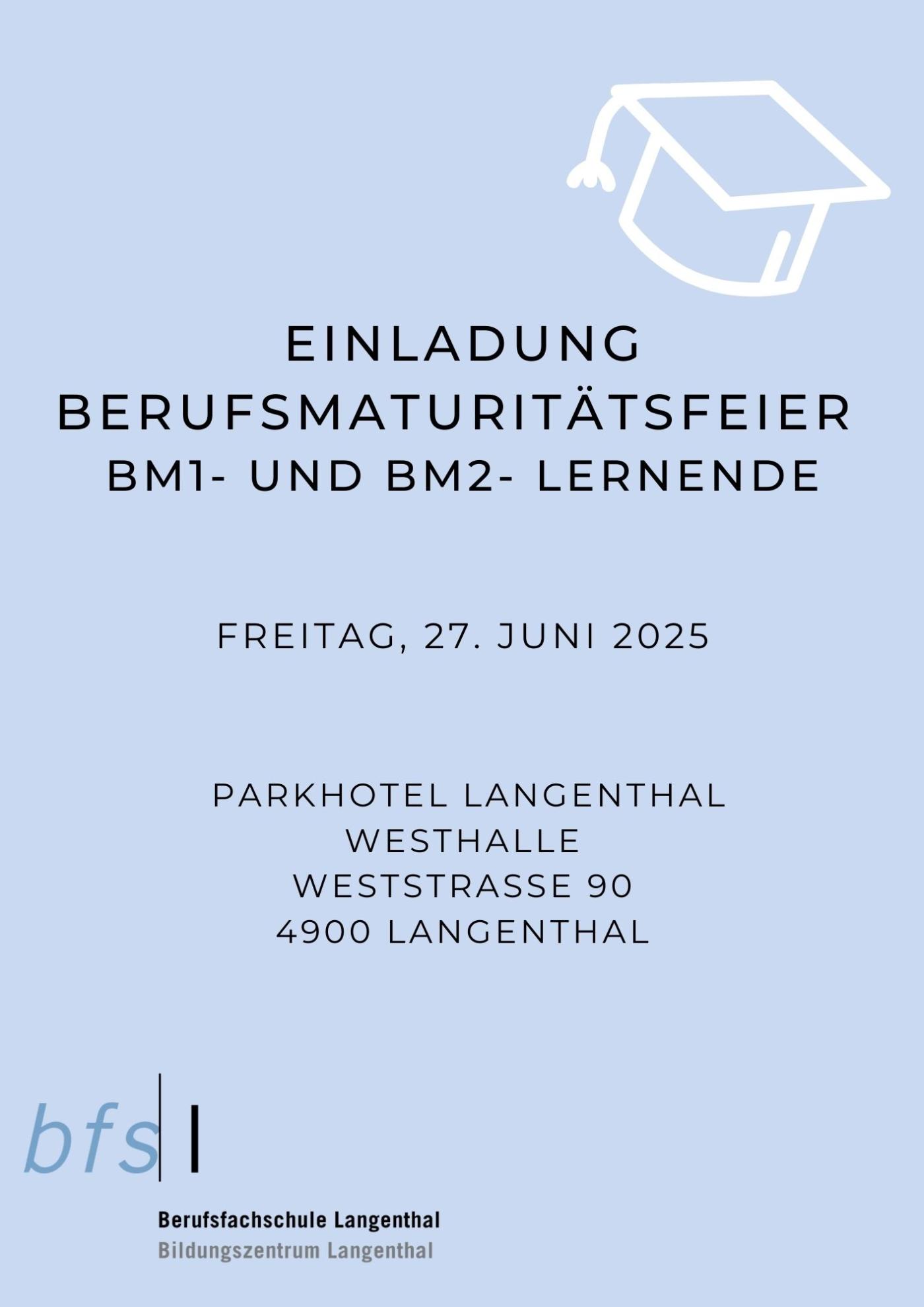 Schlussfeier der Berufsmaturität